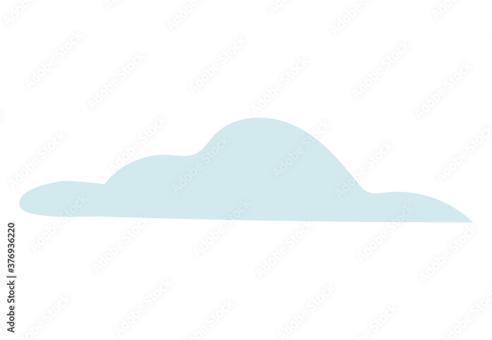Isolated cloud shape vector design