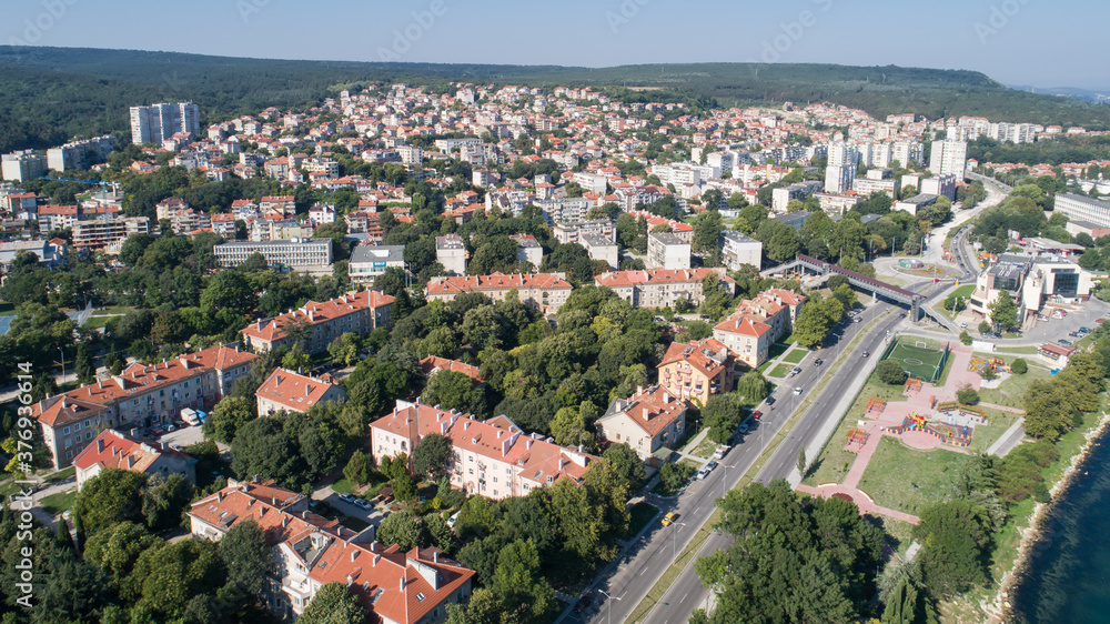 Aerial view of Asparuhovo neighborhood. Asparuhovo  is a district of Varna, the sea capitol of Bulgaria