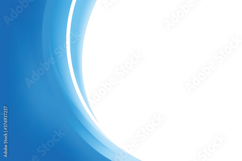 Abstract Smooth Blue Curvy Background Design Template Vector, Blurry Blue Mesh Gradient Background with Copy Space for Text