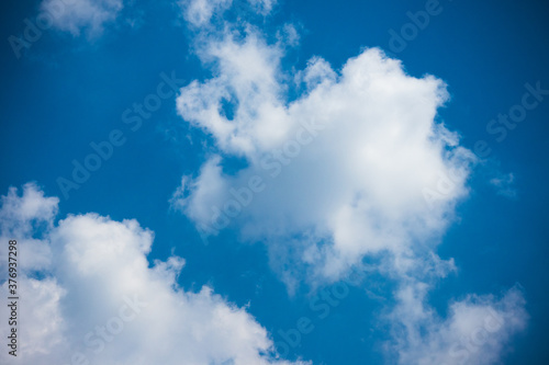 the beauty of the blue sky and white clouds