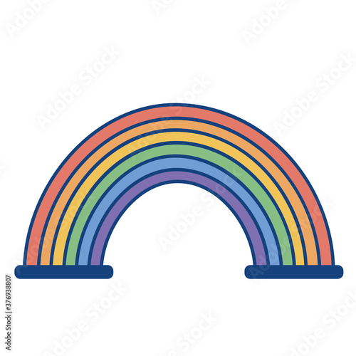 Isolated rainbow gay community lgbtq icon - Vector