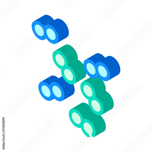 pneumococcus infection isometric icon vector isolated illustration