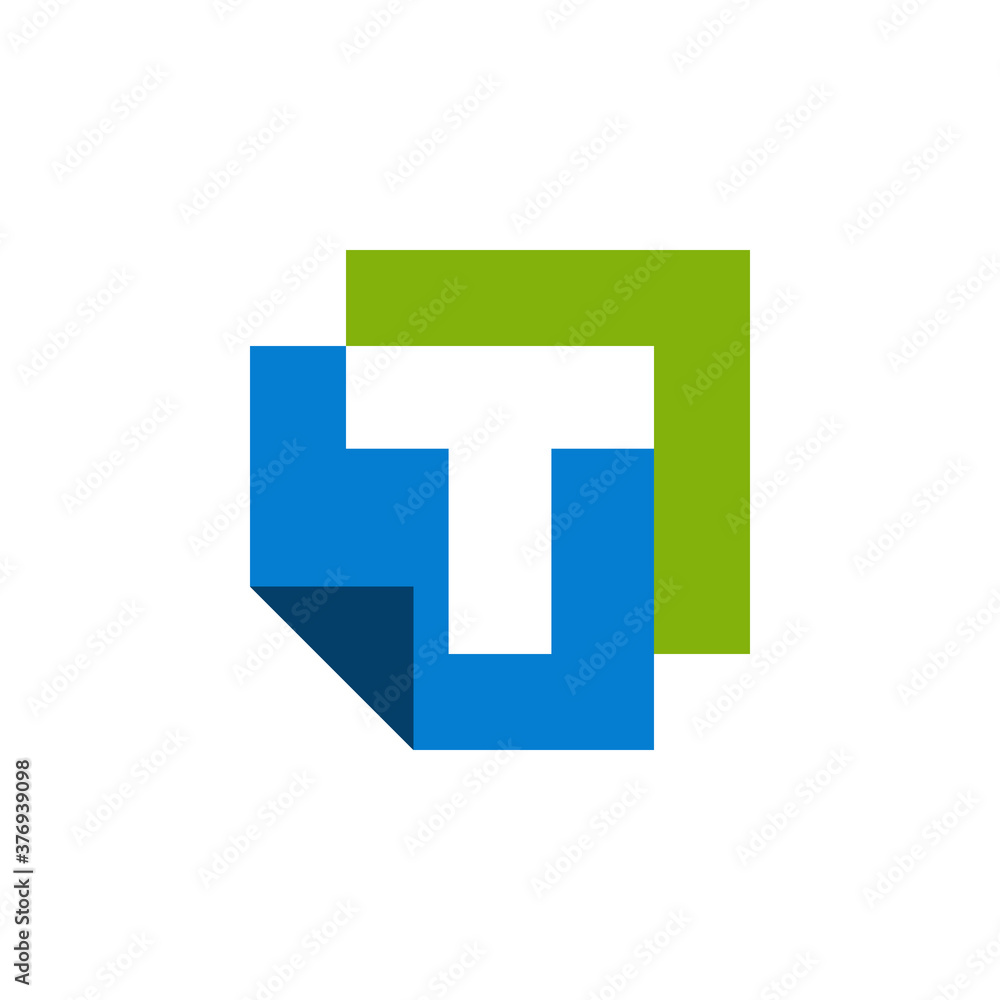 Fototapeta premium Initial T Letter Logo Design Template