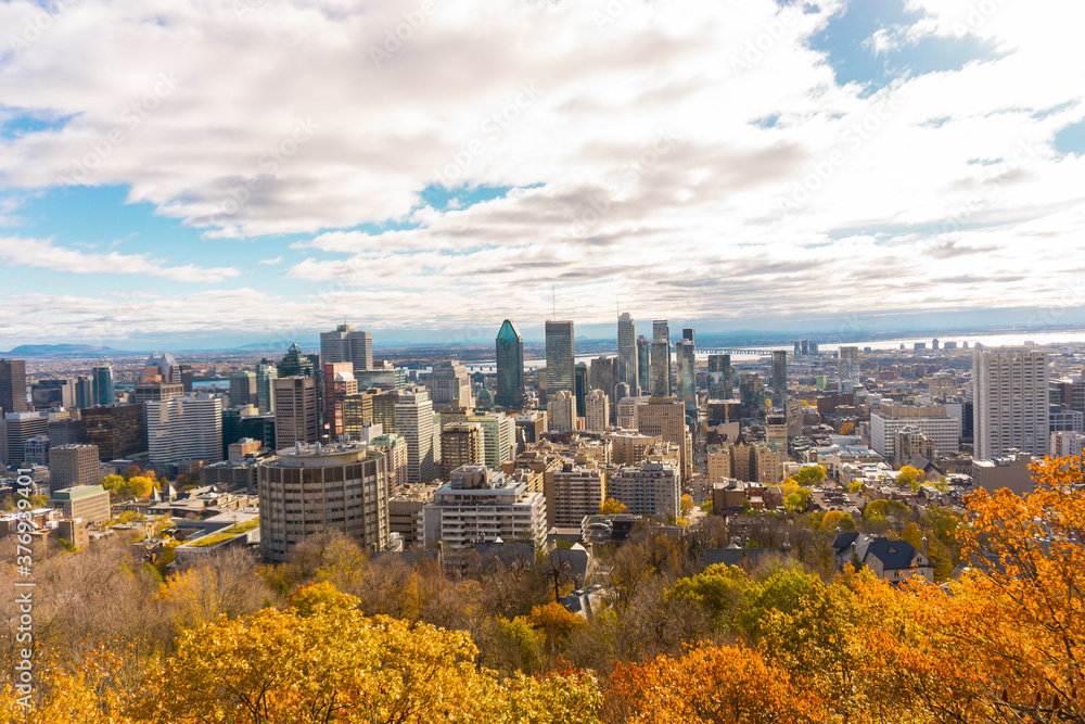 Obraz premium Montreal skyline from Mont-Royal viewpoint