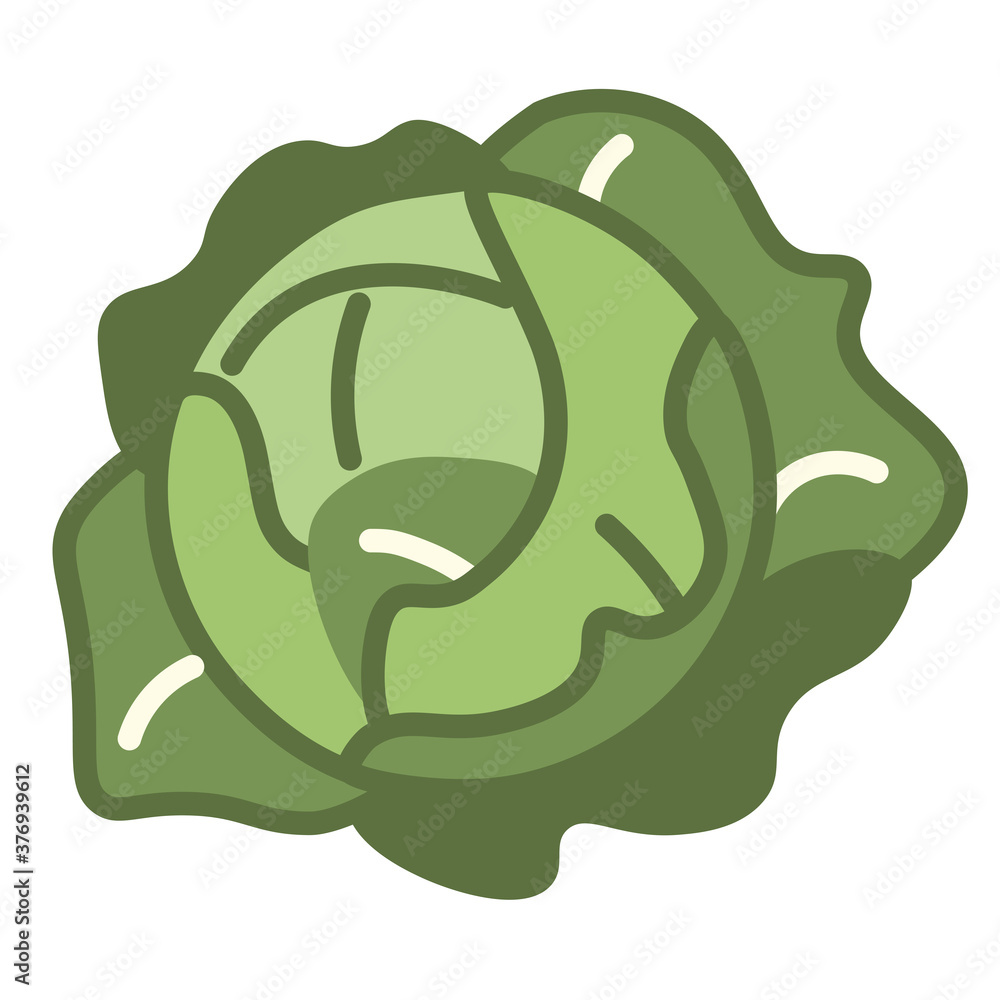 Isolated lettuce food healthy nutrition icon - vector Isolated lettuce food healthy nutrition icon - vector