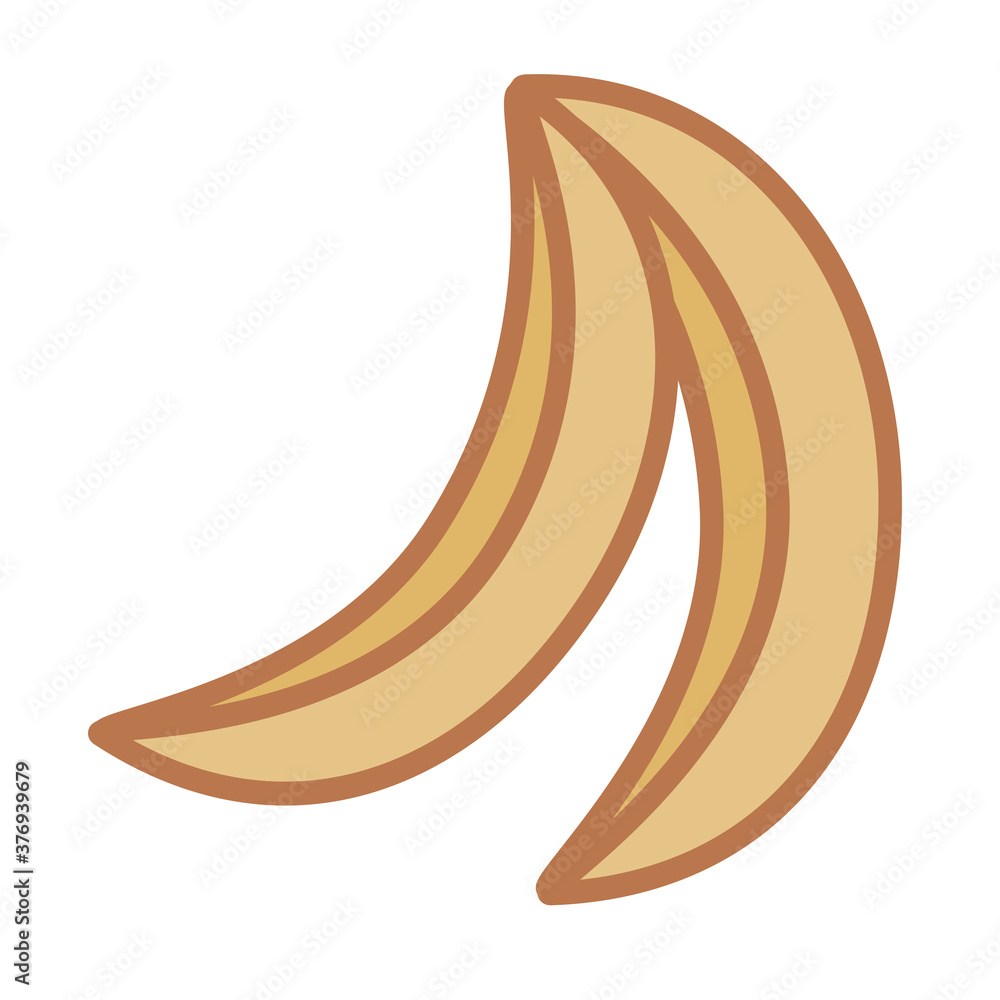 Isolated banana food healthy nutrition icon - vector Isolated banana food healthy nutrition icon - vector