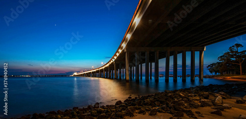 Fotografía Bay of St. Louis Bridge looking West from Pass Christian, MS