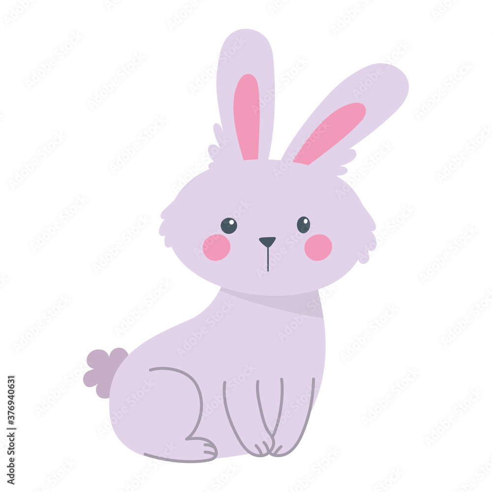 rabbit sitting animal cartoon isolated icon style rabbit sitting animal cartoon isolated icon style