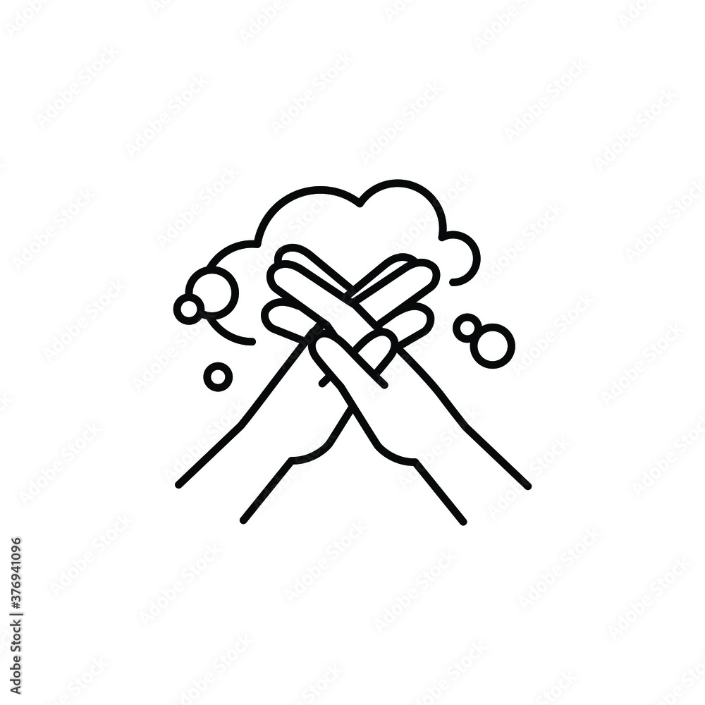 Vector illustration icon with the motif of hand washing Vector illustration icon with the motif of hand washing