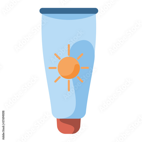 Isolated sunscreen beach summer holiday icon- Vector