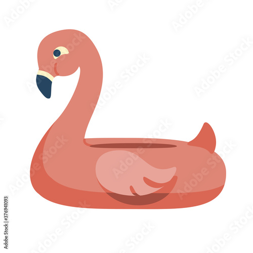 Isolated floater beach summer holiday icon- Vector