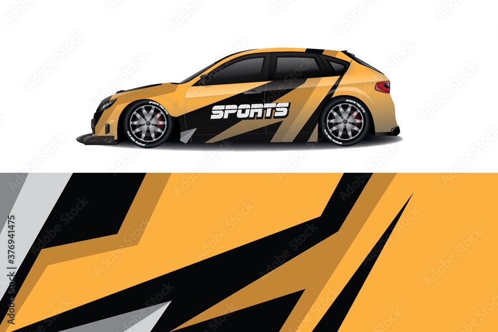 Sports car wrapping decal design Sports car wrapping decal design