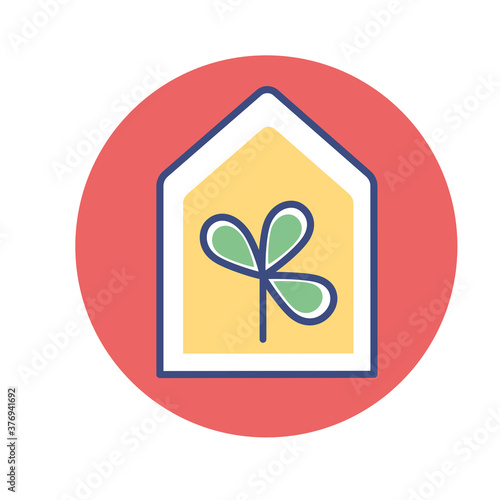 isolated care enviroment ecology nature cartoon- Vector