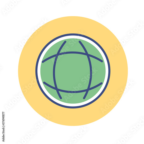 isolated planet enviroment ecology nature cartoon- Vector