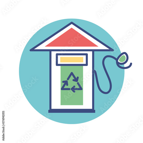 isolated clean energy enviroment ecology nature cartoon- Vector