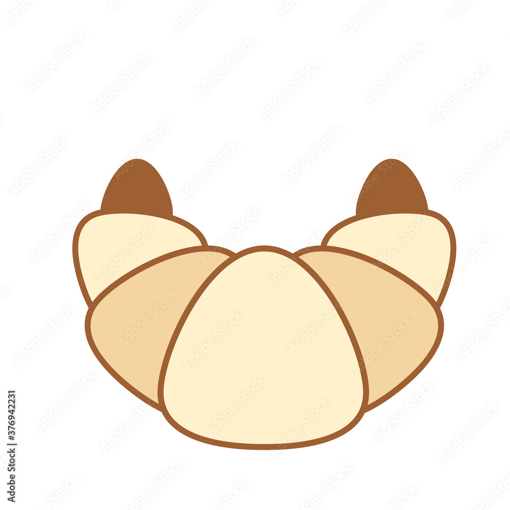Isolated croissant food bakery delicious icon - Vector Isolated croissant food bakery delicious icon - Vector