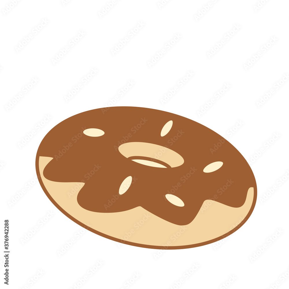 Isolated donut food bakery delicious icon - Vector Isolated donut food bakery delicious icon - Vector