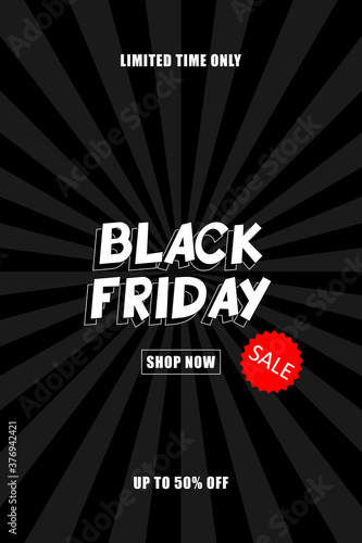 'black friday sale' banner design template. simple flat colors promotion illustration. easy to edit and customize. eps 10 
