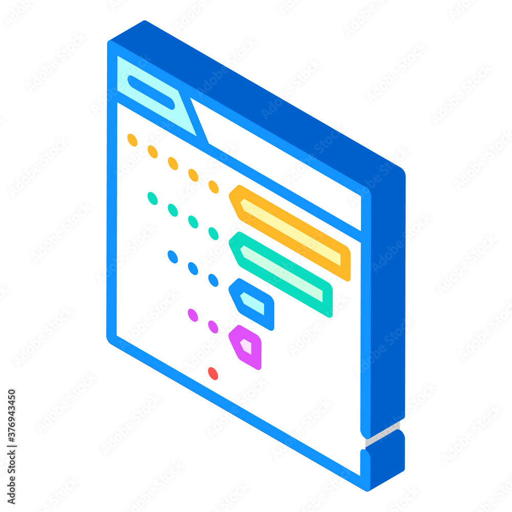 review statistics isometric icon vector isolated illustration review statistics isometric icon vector isolated illustration