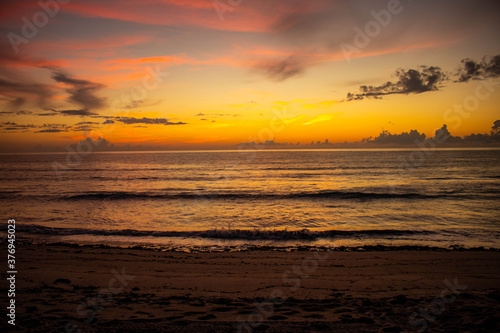 sunset on the beach