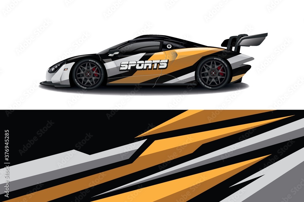 Obraz premium Sports car wrapping decal design