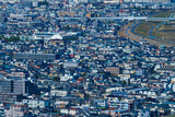 東京風景　大都会の密集した街並みクローズアップイメージ　江戸川区　2020年　