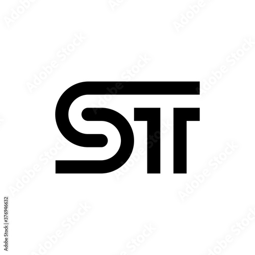 Letter ST logo template