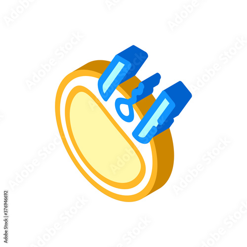 artificial insemination isometric icon vector isolated illustration