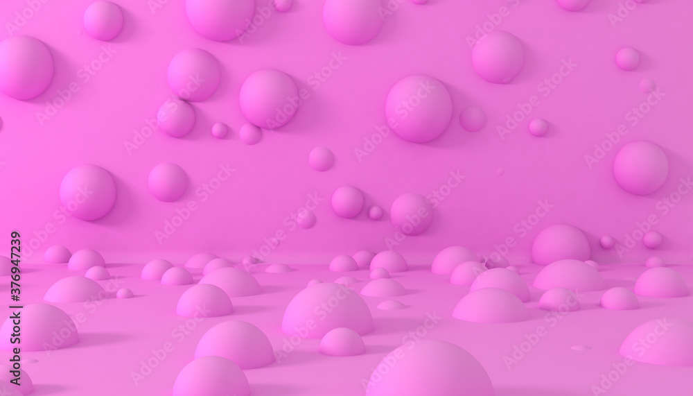 Abstract 3d rendering composition with pink spheres. Modern background design. 3d illustration Abstract 3d rendering composition with pink spheres. Modern background design. 3d illustration