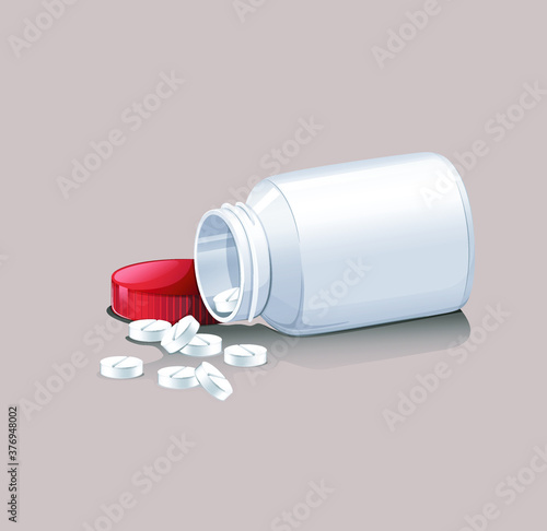 cute funny cartoon medical industry illustration on background