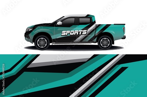 Sports car wrapping decal design 