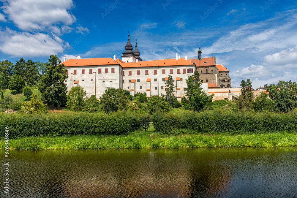 Castle in Czech city Trebic. Trebic castle is situated in south Moravia.