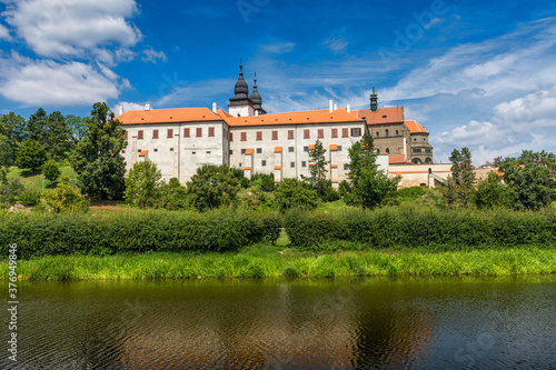 Castle in Czech city Trebic. Trebic castle is situated in south Moravia.