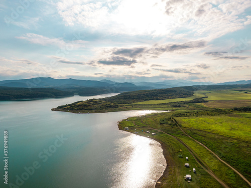 View of the river and mountains