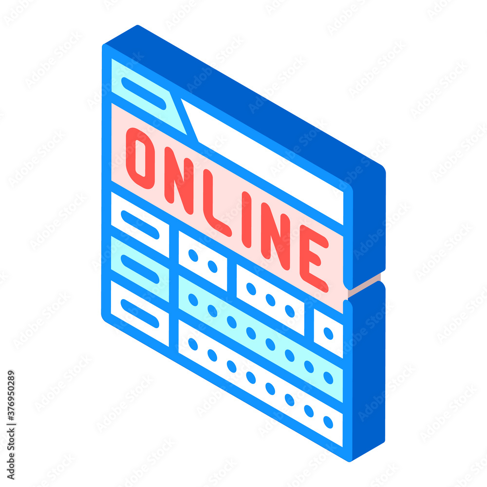 online game monitoring isometric icon vector illustration online game monitoring isometric icon vector illustration