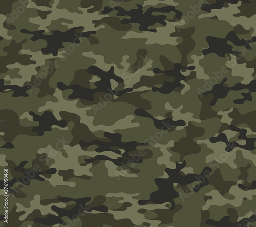  Military camouflage seamless background khaki vector pattern on print