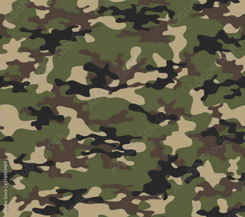  Camouflage classic vector pattern seamless background for printing clothes.