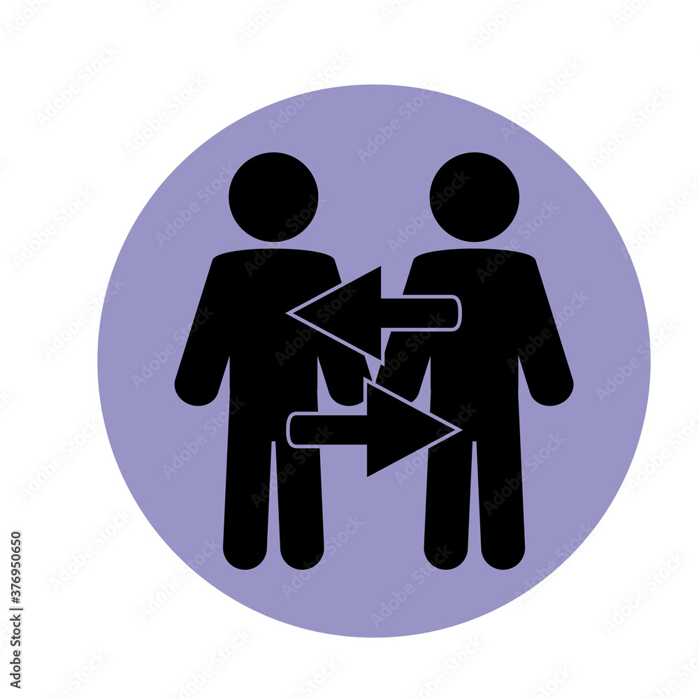 together, teamwork unity society pictogram, block silhouette icon