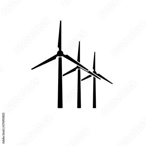 Wind turbine vector icon.Wind power, logo isolated on white background