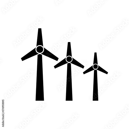 Wind turbine vector icon.Wind power, logo isolated on white background