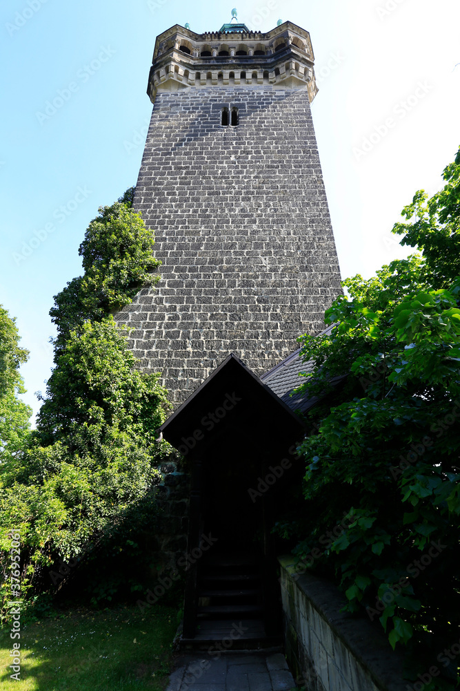 Der Pulverturm an der Wallstraße von Quedlinburg. Sachsen-Anhalt, Deutschland, Europa