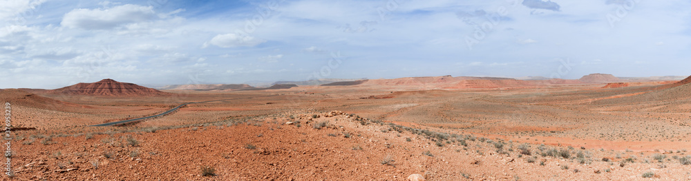 Stone desert in the Sahara / Stone desert in the Sahara, in the area of Quarzazate, Morocco, Africa.