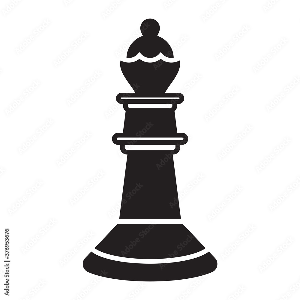 Queen chess piece flat vector icon for apps or websites Queen chess piece flat vector icon for apps or websites