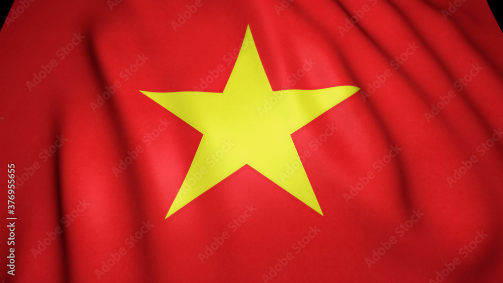 Waving realistic Vietnam flag background, 3d illustration Waving realistic Vietnam flag background, 3d illustration