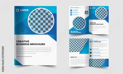 4 Pages Business Bi Fold Brochure Template