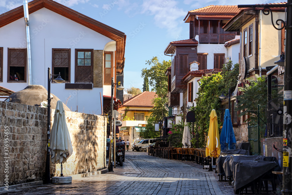 Fototapeta premium street in the old town of Antalya
