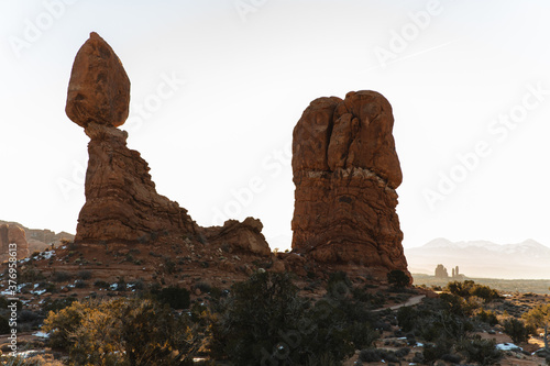 strange rock formation made by erosion in the desert
