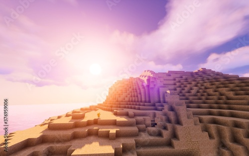 Paysage désertique Minecraft #2