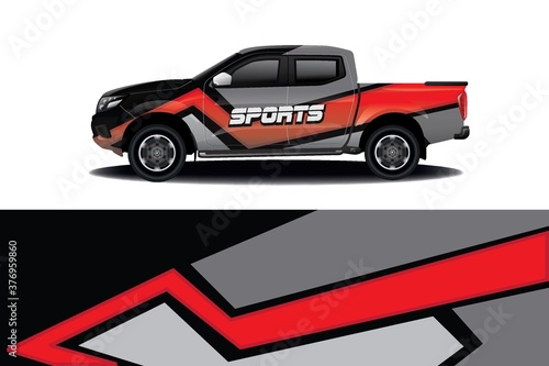 Sports car wrapping decal design 