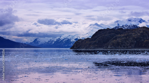 Cruise ship sailing in Glacier Bay National Park  Alaska